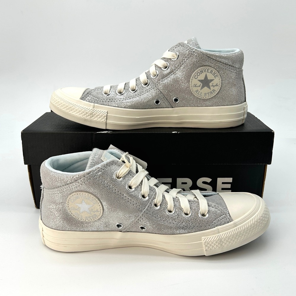 Converse‎ CTAS Madison Mid Size 7 Womens Sneakers Silver Glitter NEW A12502C